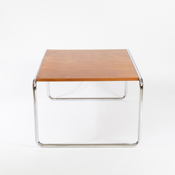 Image 1 of Vintage couchtisch aus chromstahl und buchenholz von Drozd