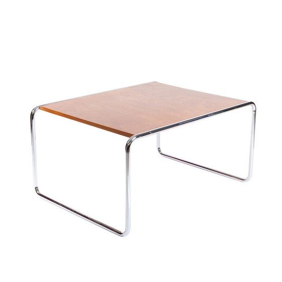 Image 1 of Vintage couchtisch aus chromstahl und buchenholz von Drozd