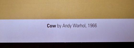 Image 1 of Andy Warhol: "Kuh, 1966". Auf der Platte signiert.