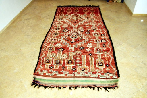 Marokkanischer Vintage-Rhamna-Teppich 376 x 176 cm
