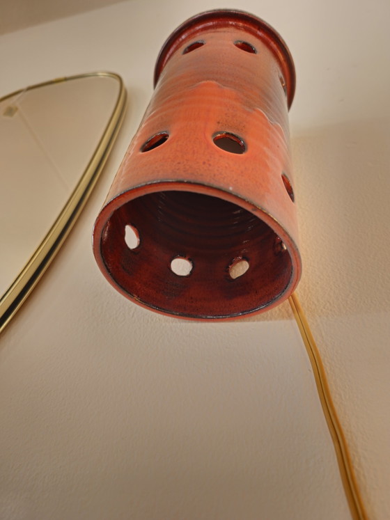 Image 1 of Vintage Wandlampe aus Keramik 