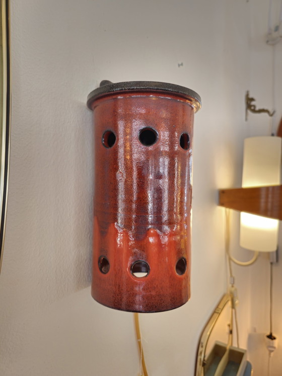 Image 1 of Vintage Wandlampe aus Keramik 