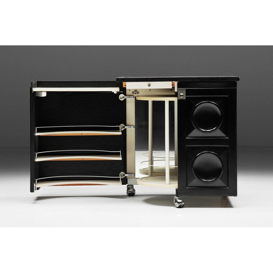 Image 1 of Vintage Barwagen aus Holz von De Coene, 1970er Jahre