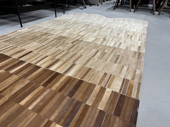 Image 1 of Patchwork-Kuhteppich Leder 152x242