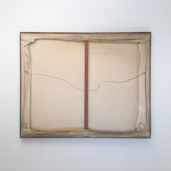 Image 1 of Vintage-Ölgemälde auf Leinwand "Eisvogel-Kotillion" von Richard Frank, 1980