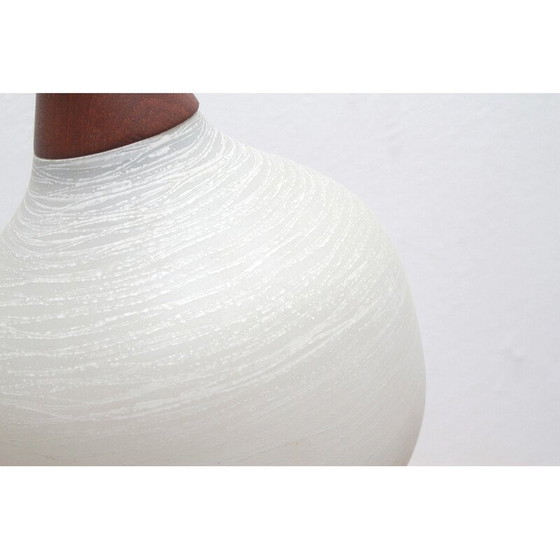 Image 1 of Vintage Wandleuchte Bumerang aus Teakholz und Opalglas, 1960er Jahre