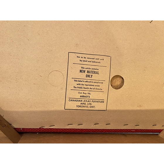 Image 1 of Vintage-Sessel aus Palisanderholz und rotem Jersey