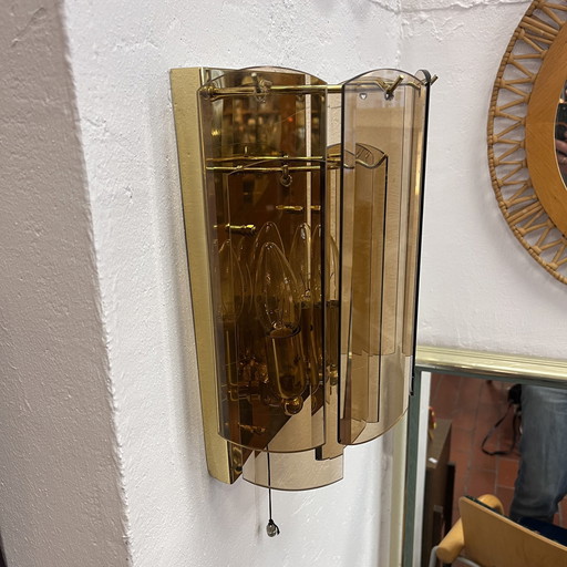 Wandleuchte Sconce im Hollywood Regency Stil, Sölken Leuchten, Deutschland, 1980S.