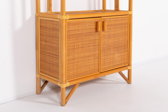 Image 1 of Vintage-Schrank aus Bambus und Rattan, 1980er Jahre
