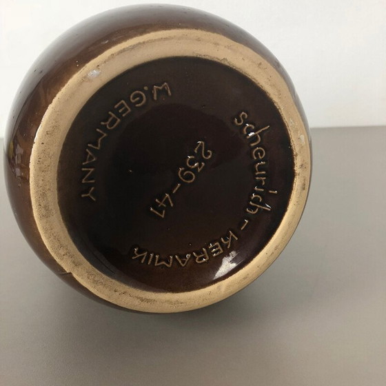 Image 1 of Große vintage Töpferei Fett Lava Vase von Scheurich 1970s