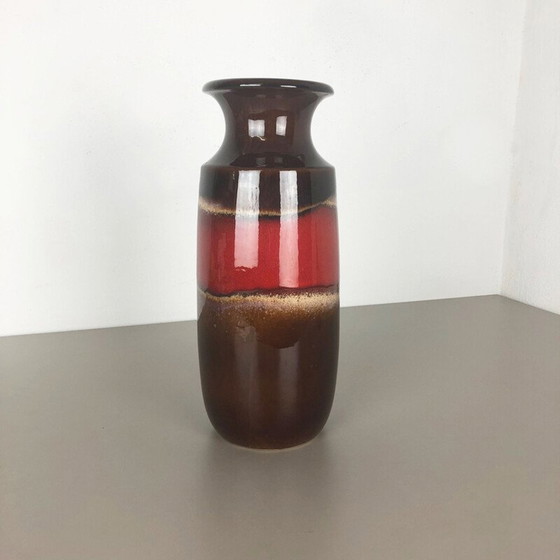 Image 1 of Große vintage Töpferei Fett Lava Vase von Scheurich 1970s