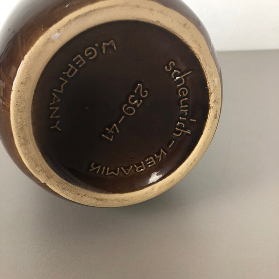 Image 1 of Große vintage Töpferei Fett Lava Vase von Scheurich 1970s