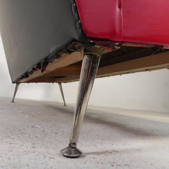 Image 1 of Skai Gepolstertes Rockabilly Sofa, 50er Jahre