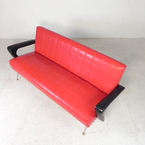 Image 1 of Skai Gepolstertes Rockabilly Sofa, 50er Jahre