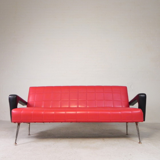 Image 1 of Skai Gepolstertes Rockabilly Sofa, 50er Jahre