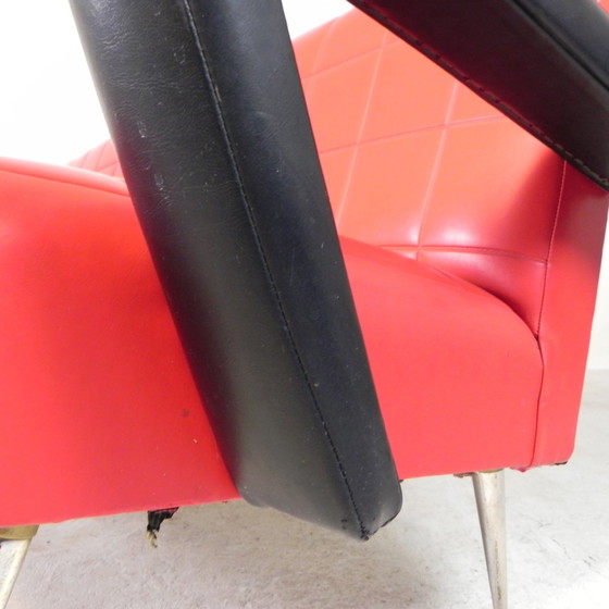 Image 1 of Skai Gepolstertes Rockabilly Sofa, 50er Jahre