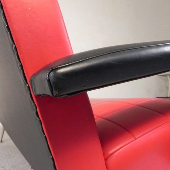 Image 1 of Skai Gepolstertes Rockabilly Sofa, 50er Jahre