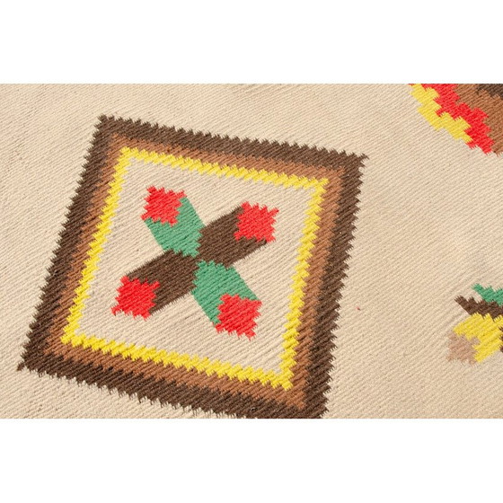 Image 1 of Moderner, handgewebter Kilim-Teppich, 1970