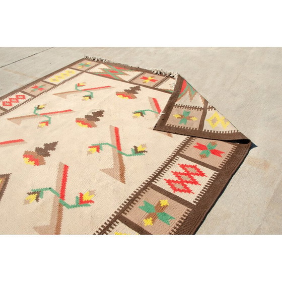 Image 1 of Moderner, handgewebter Kilim-Teppich, 1970