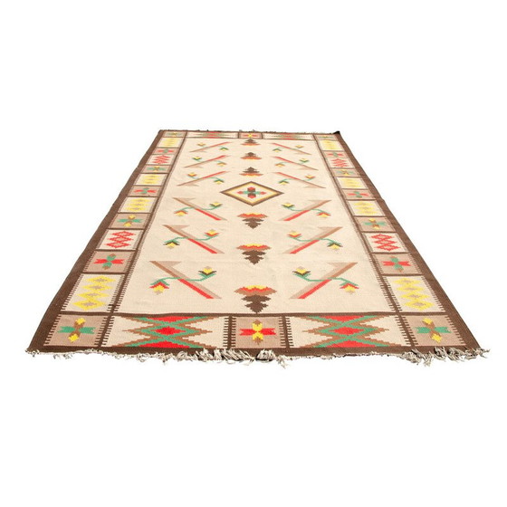 Image 1 of Moderner, handgewebter Kilim-Teppich, 1970