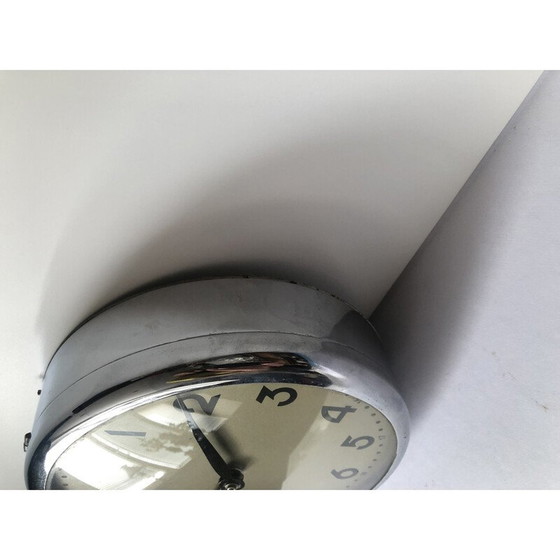 Image 1 of Vintage Industrie-Wanduhr, Tschechoslowakei 1960er Jahre