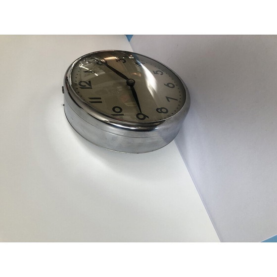 Image 1 of Vintage Industrie-Wanduhr, Tschechoslowakei 1960er Jahre