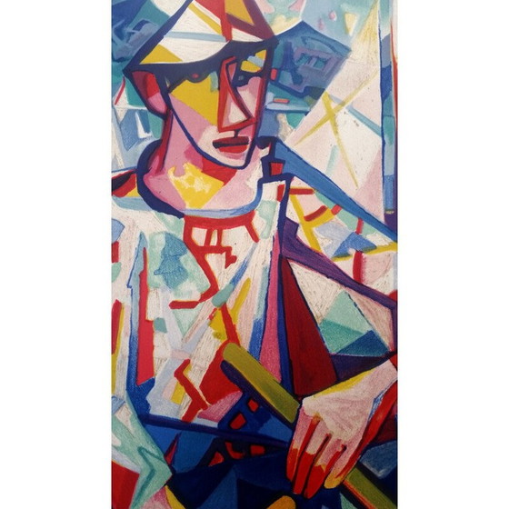 Image 1 of Alte Harlekin-Lithographie von Charles Walch, 1969