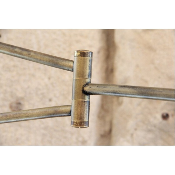 Image 1 of Vintage Diabolo-Wandleuchte aus schwarz und rot lackiertem Metall von Lunel, 1950