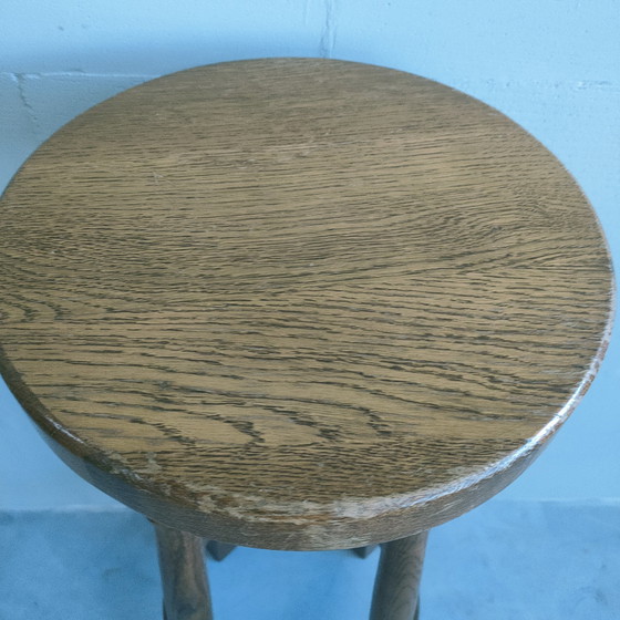 Image 1 of Vintage (Antike) Eiche Barhocker/Säulen