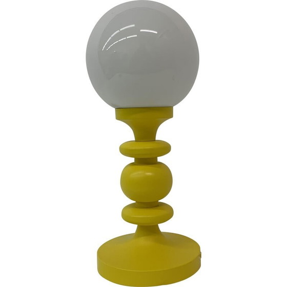 Image 1 of Vintage Space age gelbe Tischlampe, 1970er Jahre