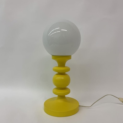 Vintage Space age gelbe Tischlampe, 1970er Jahre