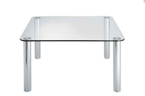Original Seltener Marcuso Glas-Esstisch Von Marco Zanuso Für Zanotta, Italien, 1969