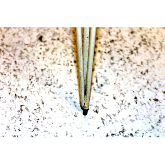 Image 1 of Couchtisch aus weißem Metall und Teakholz