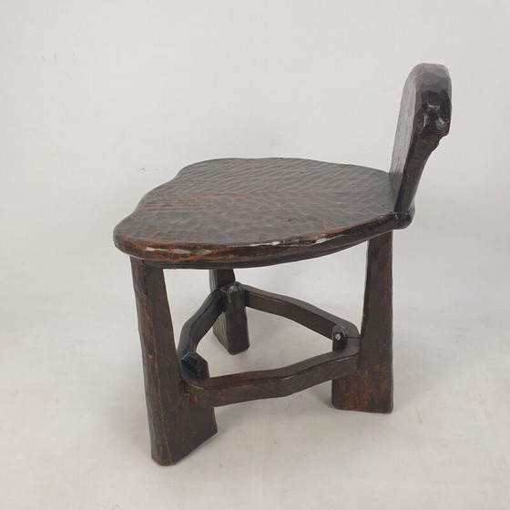 Image 1 of Mid Century Stuhl und Tisch aus Holz, 1950er Jahre