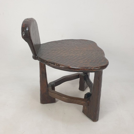 Image 1 of Mid Century Stuhl und Tisch aus Holz, 1950er Jahre