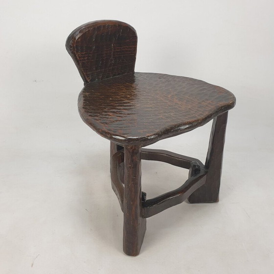 Image 1 of Mid Century Stuhl und Tisch aus Holz, 1950er Jahre