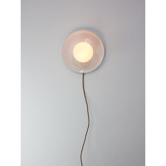 Image 1 of Weiße Keramik-Wandlampe im Vintage-Stil