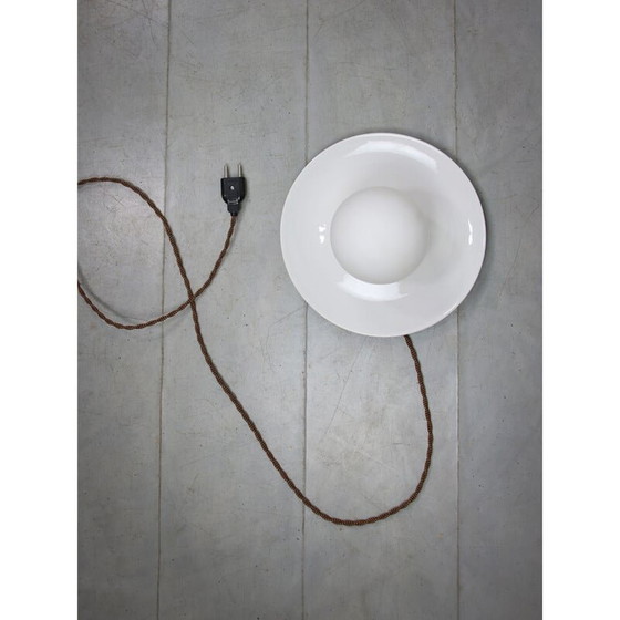 Image 1 of Weiße Keramik-Wandlampe im Vintage-Stil