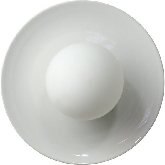 Image 1 of Weiße Keramik-Wandlampe im Vintage-Stil