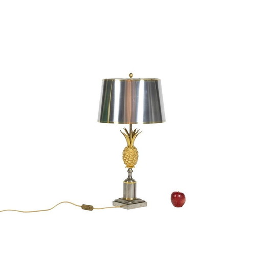 Vintage-Lampe aus vergoldeter Bronze und Metallblech für Maison Charles, Frankreich 1970