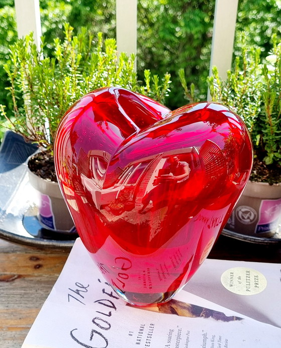 Image 1 of Herzförmige Vase aus der Salviati-Kollektion Maria Christina Hamel