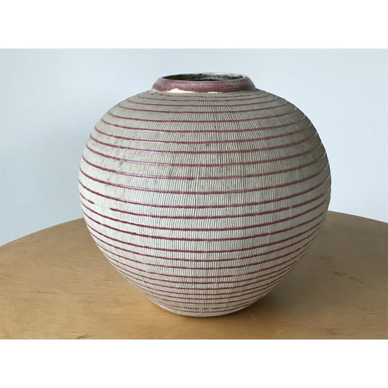 Image 1 of Vintage-Vase aus glasierter Terrakotta