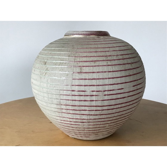 Image 1 of Vintage-Vase aus glasierter Terrakotta