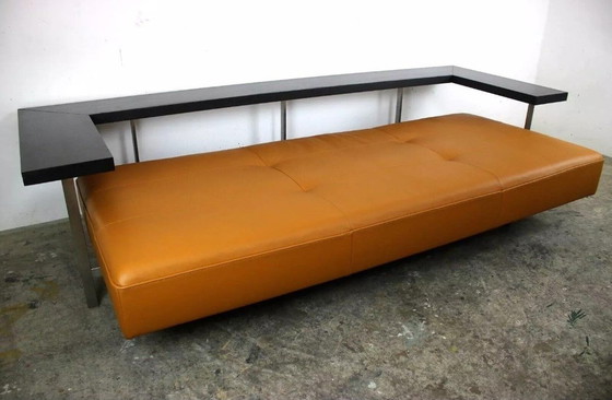 Image 1 of Rolf Benz Dono6100 Couch Dreisitzer Braun Leder Ausziehbar Sofa