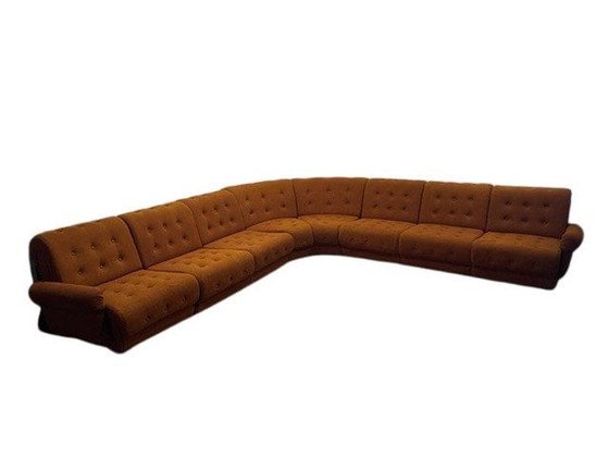 Image 1 of Großes 8-Sitzer-Ecksofa Tatra Nabytok braun