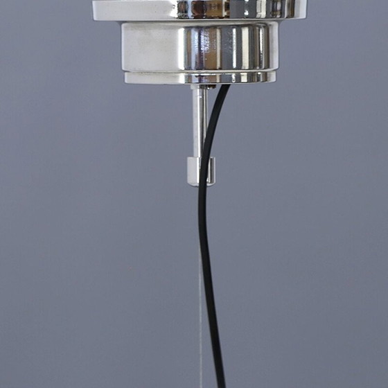 Image 1 of Vintage-Kronleuchter aus Glas und verchromtem Metall, Italien 1970