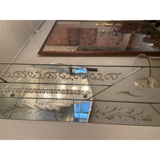 Image 1 of Gravierter Spiegel aus Murano, 1970