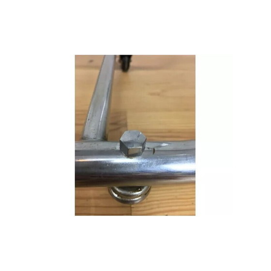 Image 1 of Modularer Servierwagen aus perforiertem Blech und Chrom, 1950er Jahre