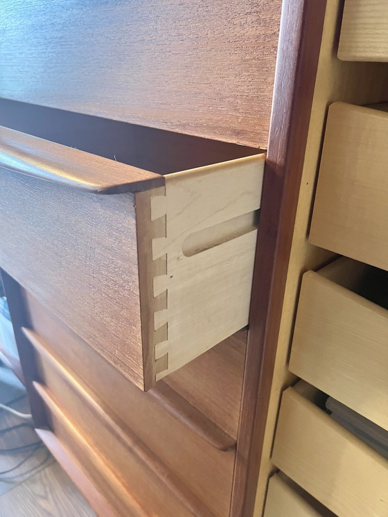 Image 1 of Svend Åge Madsen Für Falster. 1960er Jahre Scandinavian Modern Design - Herrentruhe/ Highboard.
