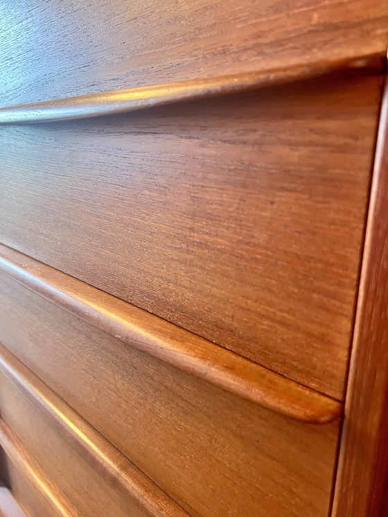 Image 1 of Svend Åge Madsen Für Falster. 1960er Jahre Scandinavian Modern Design - Herrentruhe/ Highboard.